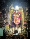 A view of the beautiful idol of Bhairav Ã¢â¬â¹Ã¢â¬â¹Baba in the famous temple of Toliasar village in Rajasthan